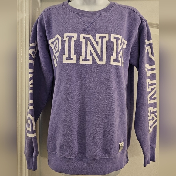 PINK XS PURPLE SWEATSHIRT - Picture 1 of 3